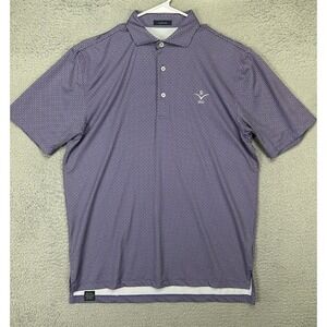 Turtleson Polo Shirt Adult Medium Purple Geometric Golf Short Sleeve Rugby Mens‎